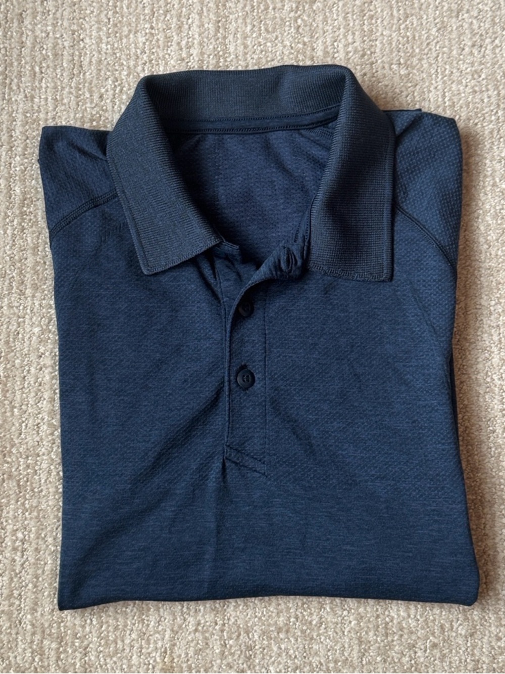 Lululemon Men's Size XS True Navy Metal Vent Tech Short Sleeve Polo 2.0